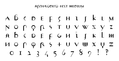 Archaeodeco Text Medium Specimen