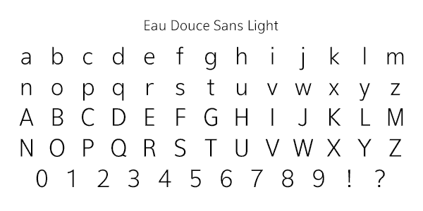 Eau Douce Sans Light Specimen