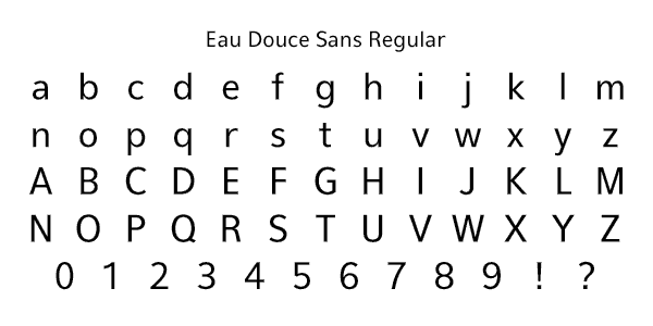 Eau Douce Sans Regular Specimen