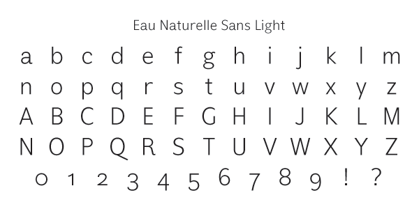 Eau Naturelle Sans Light Specimen