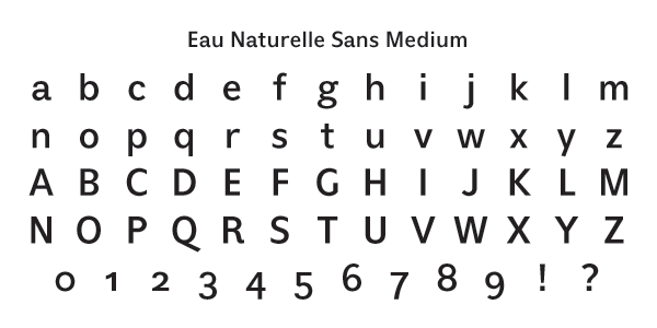 Eau Naturelle Sans Medium Specimen