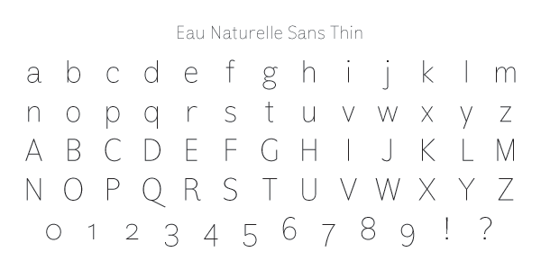 Eau Naturelle Sans Thin Specimen