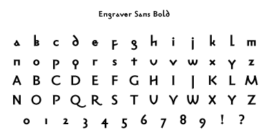 Engraver Sans Bold Specimen