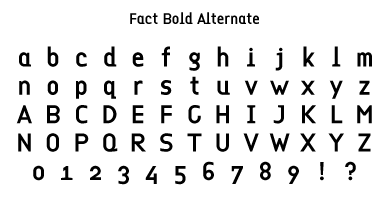 Fact Bold Alternate Specimen