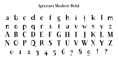 Ignorant Modern Bold Specimen