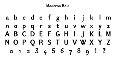 Moderno Bold Specimen