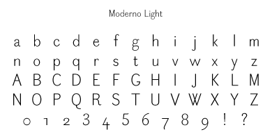 Moderno Light Specimen