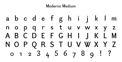 Moderno Medium Specimen