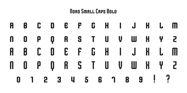 Nord Small Caps Bold Specimen