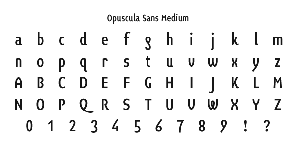 Opuscula Sans Medium Specimen