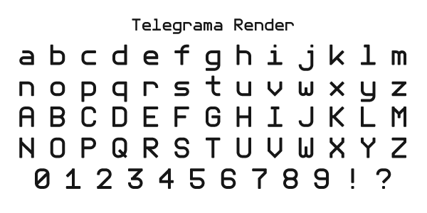 Telegrama Render Specimen