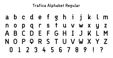 Trafica Alphabet Regular Specimen