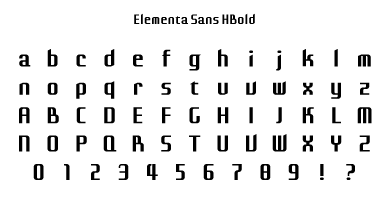 Elementa Sans HBold Specimen