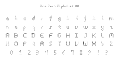 OneZero Alphabet 00 Specimen