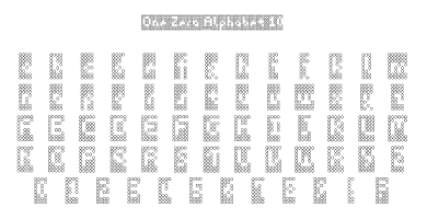OneZero Alphabet 10 Specimen