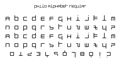Philo Alphabet Regular Specimen