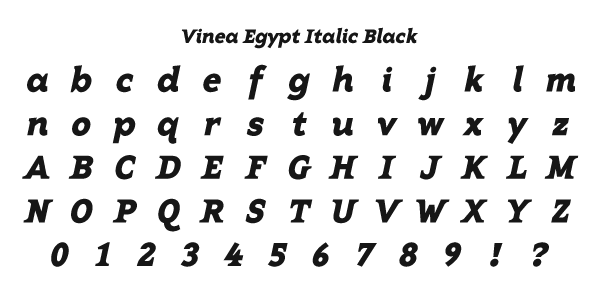 Vinea Egypt italic Black Specimen
