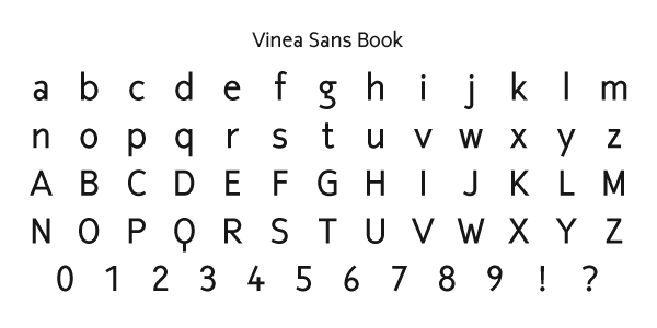 Vinea Sans Book Specimen